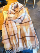 Classic Plaid Fringe Scarf - Trendsi - Flyclothing LLC