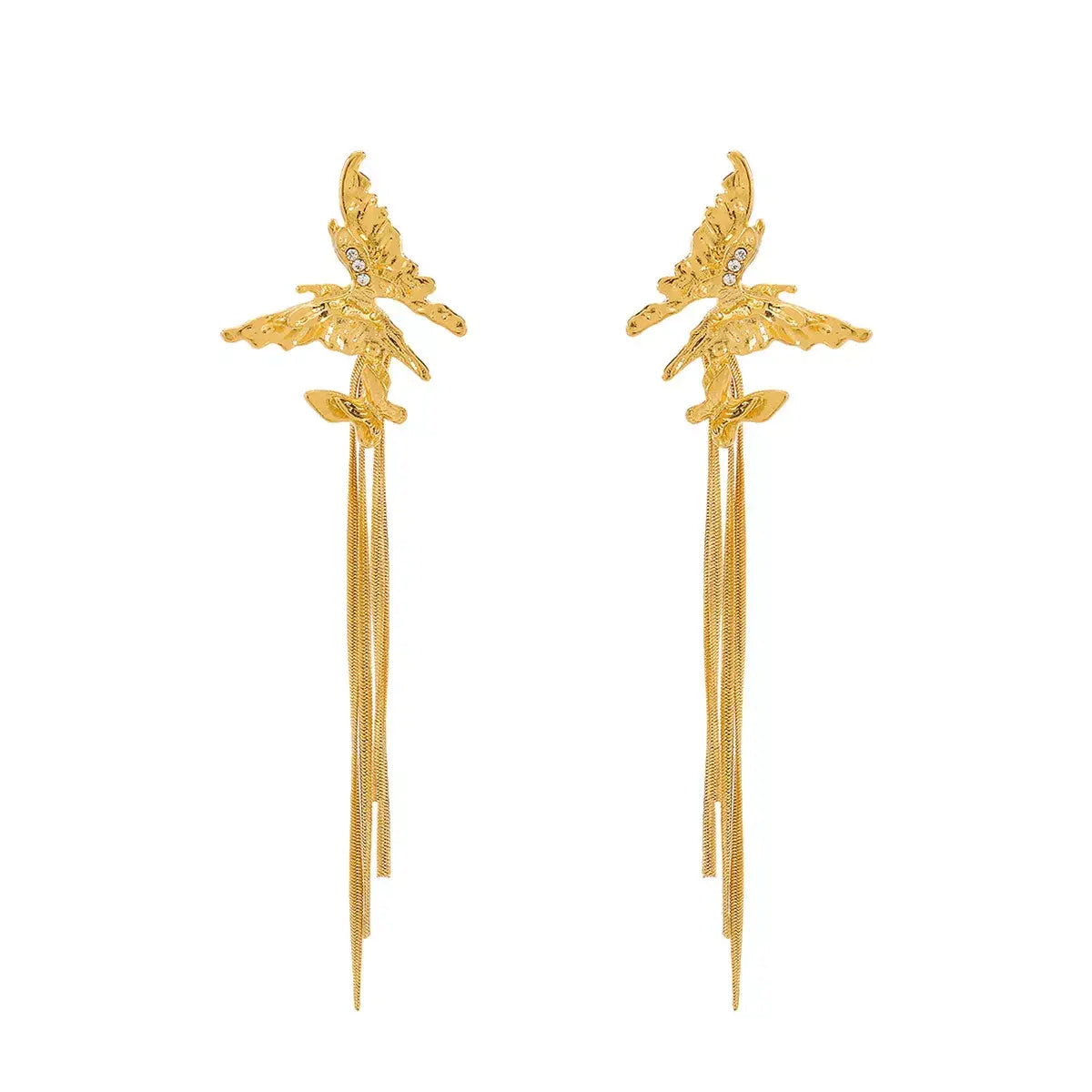 Butterfly Fringe Dangle Earrings - Trendsi - Flyclothing LLC