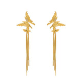 Butterfly Fringe Dangle Earrings - Trendsi - Flyclothing LLC
