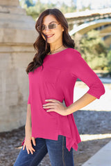 Basic Bae Full Size Round Neck Pocketed T-Shirt - ShopBasicbae - Flyclothing LLC