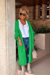 Letter Dropped Shoulder Long Sleeve Cardigan - Trendsi - Flyclothing LLC