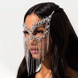 Rhinestone Halloween Ball Makeup Personality Mask - My Store - Flyclothing LLC