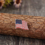 2 Piece Drip Oil US Flag Brooch - Trendsi - Flyclothing LLC
