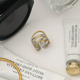 Two-Tone Open Ring - Trendsi - Flyclothing LLC