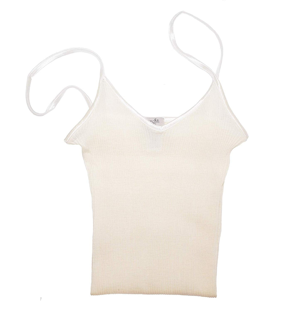 EGi Luxury Wool Silk Camisole Spaghetti Straps Top. Proudly Made in Italy (1407) - tittimitti - Flyclothing LLC