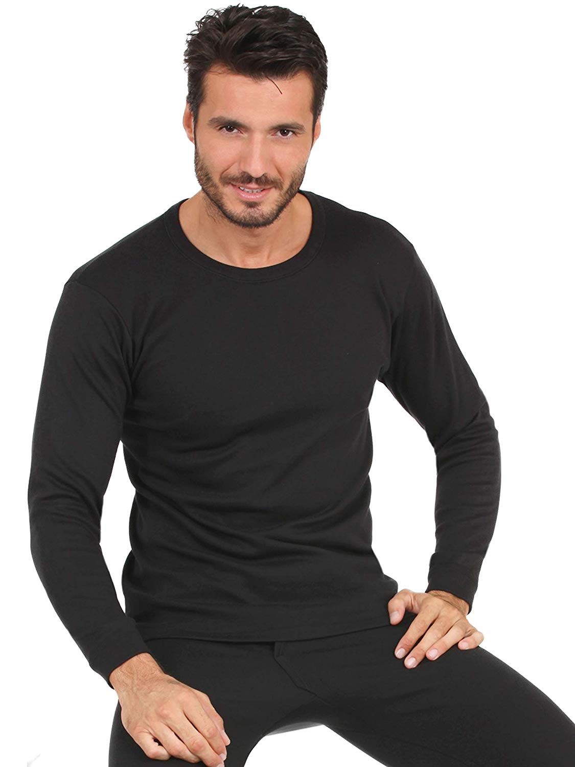 MaRe Premium Quality 100% Brushed Cotton/Fleece Men's Long Sleeved T-Shirt. Proudly Made in Italy. - tittimitti - Flyclothing LLC