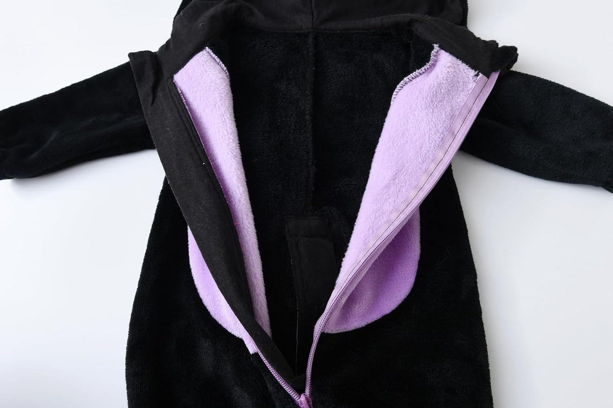 Black Cat Costume for Toddler Baby Girl Boy Halloween Costumes Fuzzy Warm Fall Winter Clothes Halloween Cats Outfit - SHOMICOBOUTIQUE - Flyclothing LLC