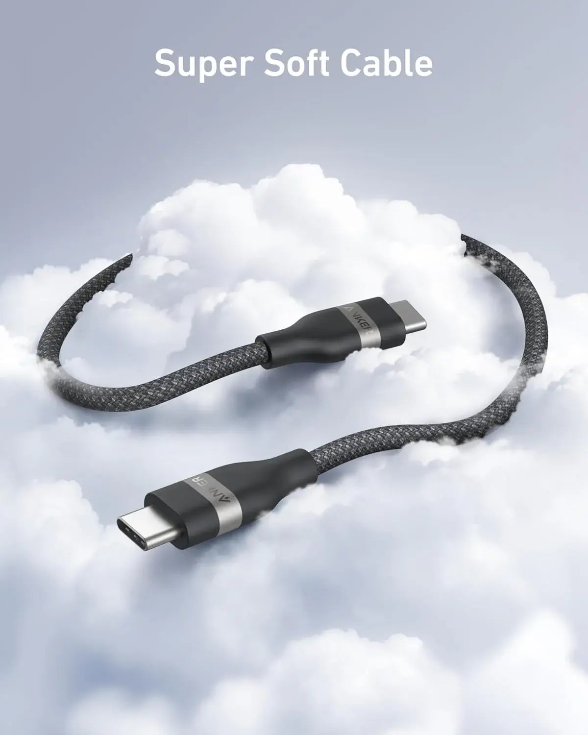 Anker USB-C to USB-C Cable (3 ft / 6 ft, 240W, Upcycled-Braided) - Anker - Flyclothing LLC