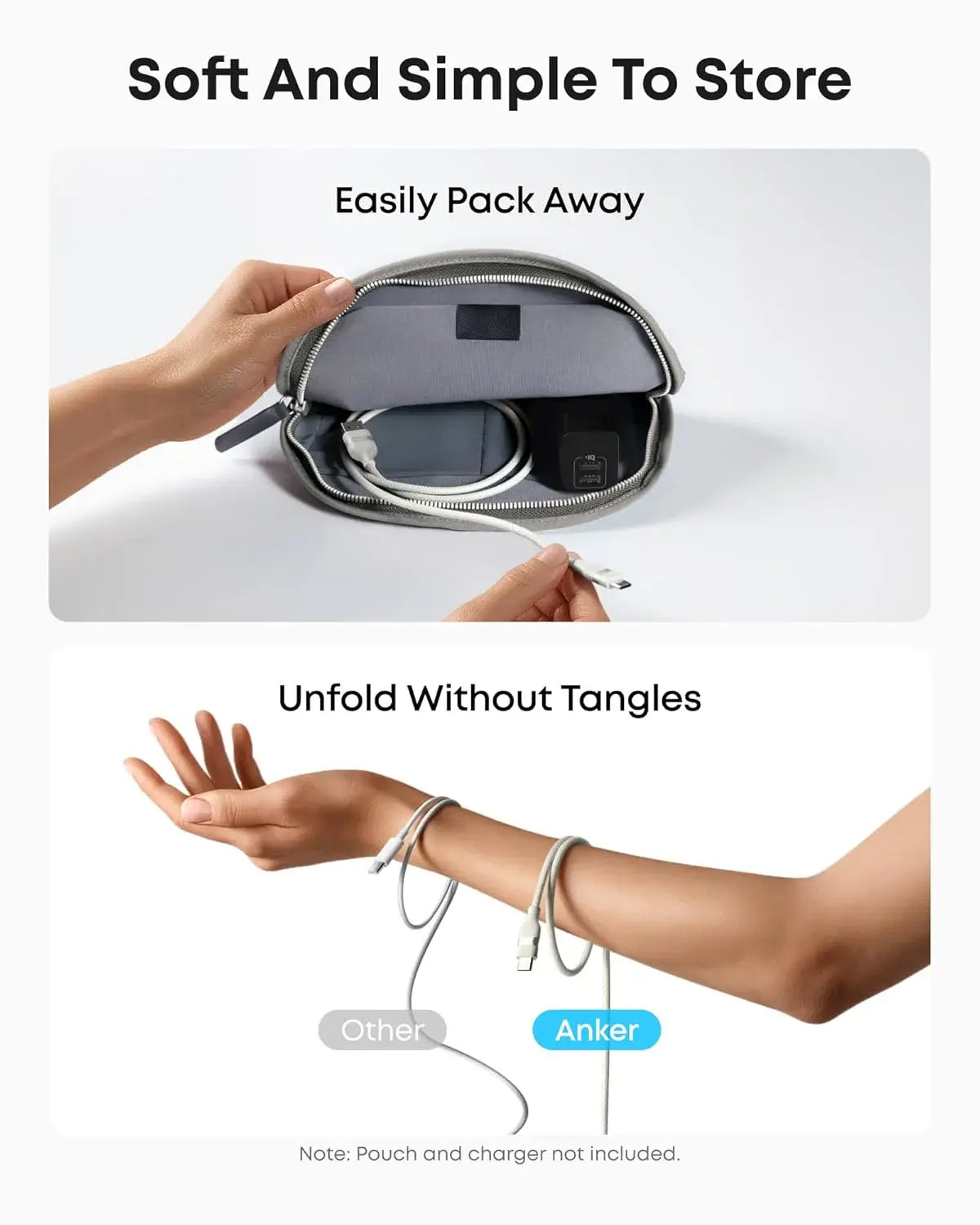 Anker USB-A to USB-C Cable (3 ft / 6 ft, Upcycled-Braided) - Anker - Flyclothing LLC