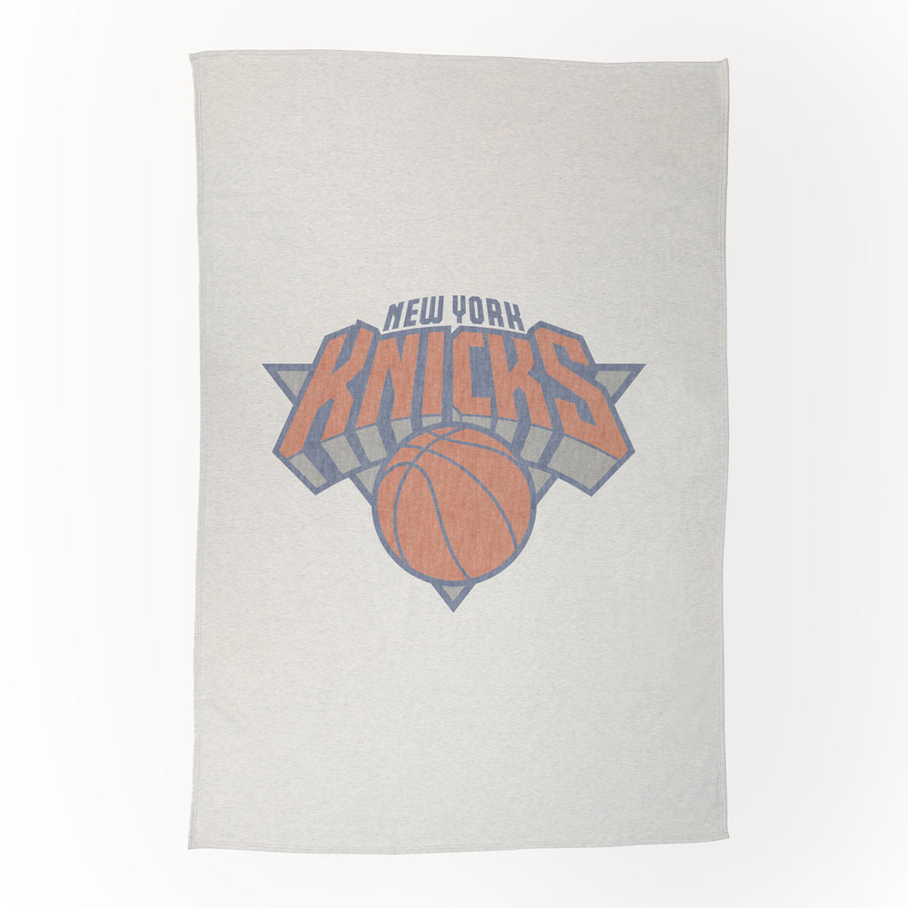 NY Knicks Oversized Logo Sublimated Sweatshirt Blanket