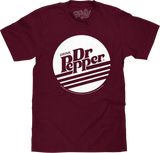 Retro Drink Dr Pepper Logo T-Shirt - Burgundy