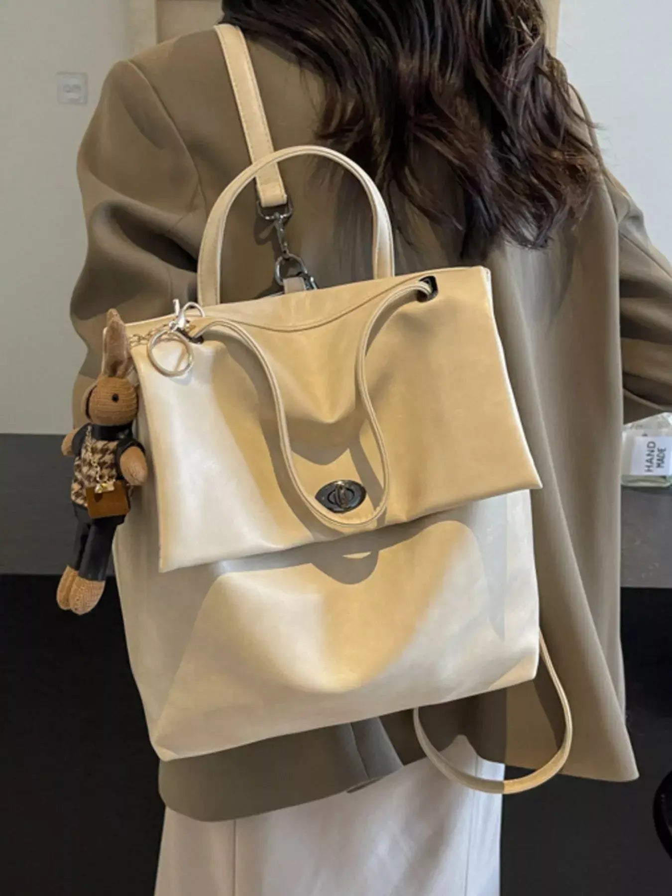 Leather Flap Backpack Bag - Trendsi - Flyclothing LLC