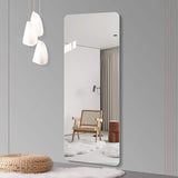 65" Silver Frameless Full Length Hanging Mirror - HomeRoots - Flyclothing LLC