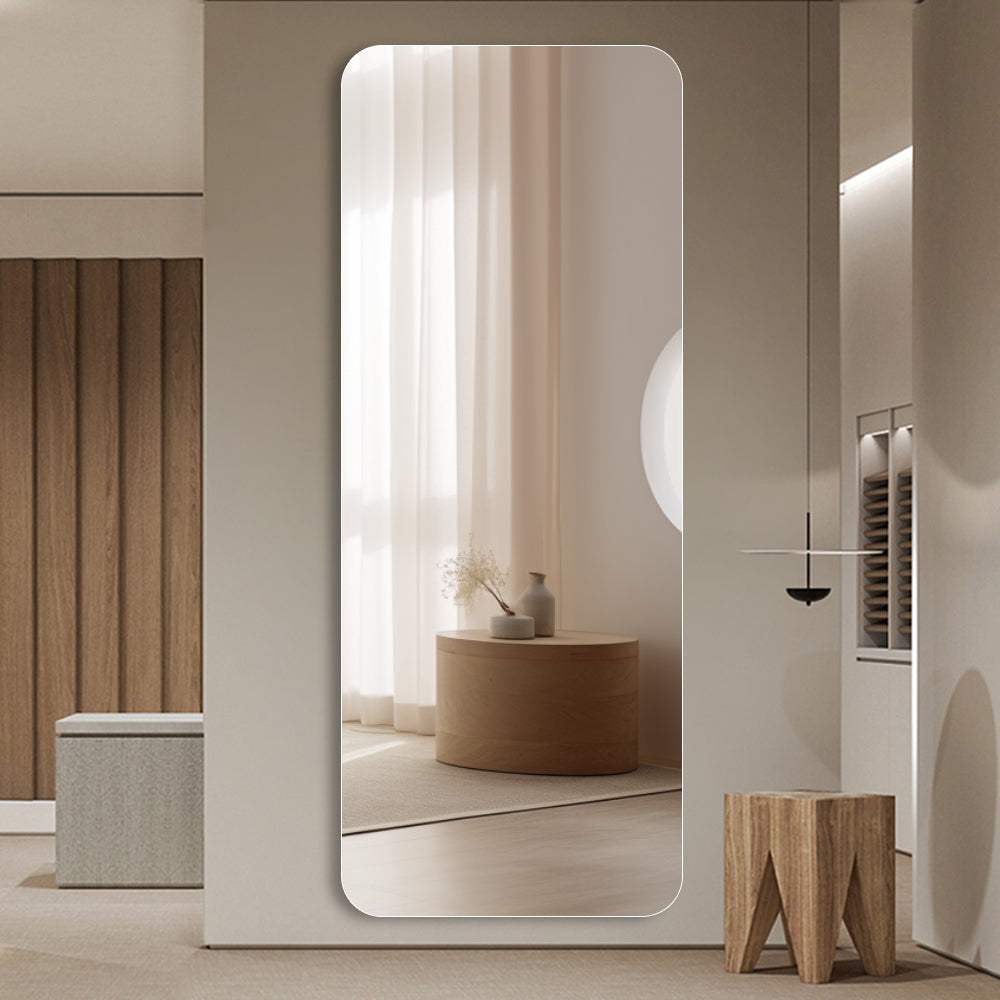 65" Silver Frameless Full Length Hanging Mirror - HomeRoots - Flyclothing LLC