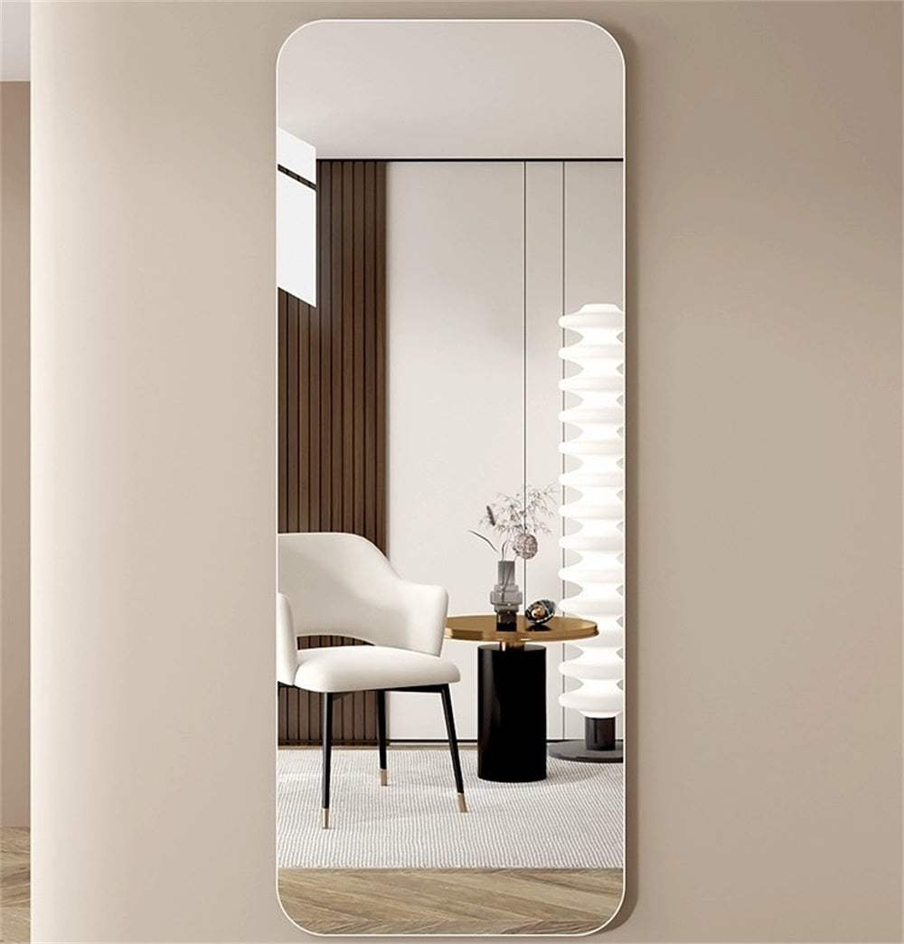 56" Silver Frameless Full Length Hanging Mirror - HomeRoots - Flyclothing LLC