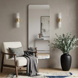 56" Silver Frameless Full Length Hanging Mirror - HomeRoots - Flyclothing LLC