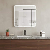 36" Square Lighted Frameless Bathroom Vanity Mirror - HomeRoots - Flyclothing LLC