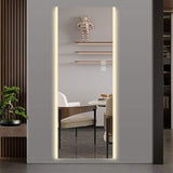 65" Silver Lighted Frameless Full Length Hanging Mirror - HomeRoots - Flyclothing LLC
