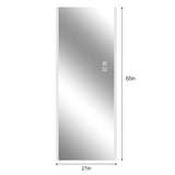 65" Silver Lighted Frameless Full Length Hanging Mirror - HomeRoots - Flyclothing LLC
