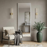 65" Silver Lighted Frameless Full Length Hanging Mirror - HomeRoots - Flyclothing LLC