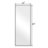 65" Silver Lighted Wall Mount Or Freestanding Frameless Standing Mirror - HomeRoots - Flyclothing LLC