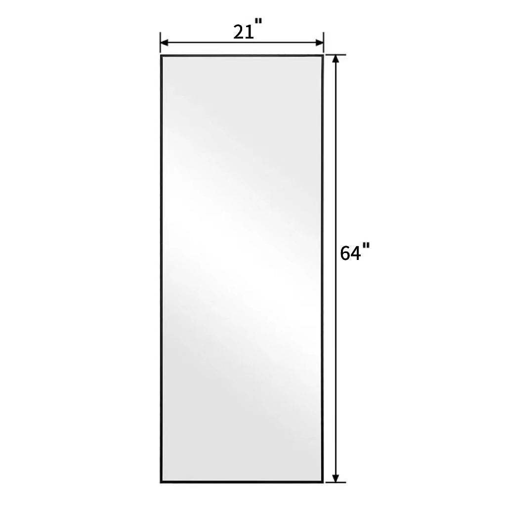 65" Silver Lighted Wall Mount Or Freestanding Frameless Standing Mirror - HomeRoots - Flyclothing LLC
