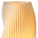 9" Beige And Natural Wavy Geometric Battery Operated Table Lamp - Homeroots - Flyclothing LLC