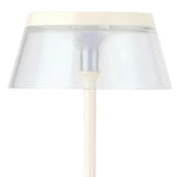 11" White Geometric Modern Industrial Battery Operated Desk Lamp - Homeroots - Flyclothing LLC