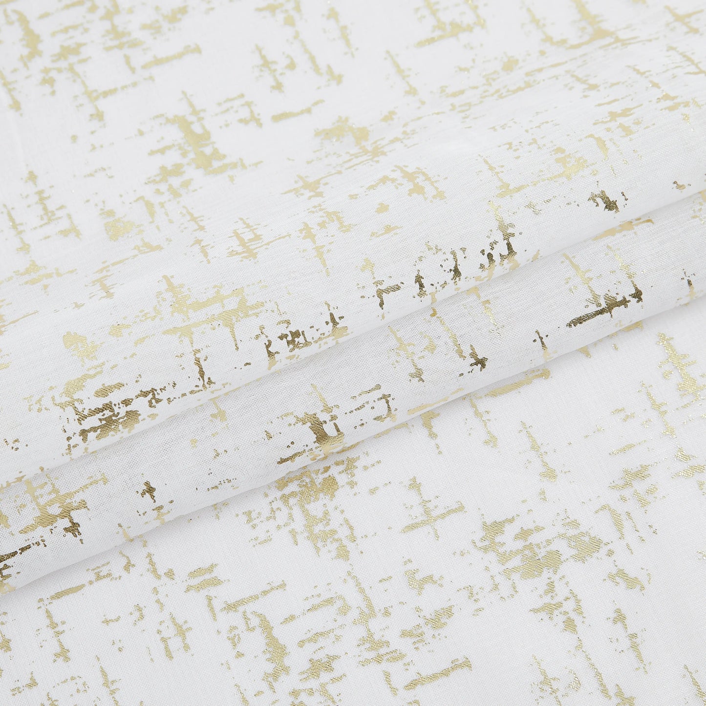 72" White And Gold Abstract Shower Curtain - Homeroots - Flyclothing LLC