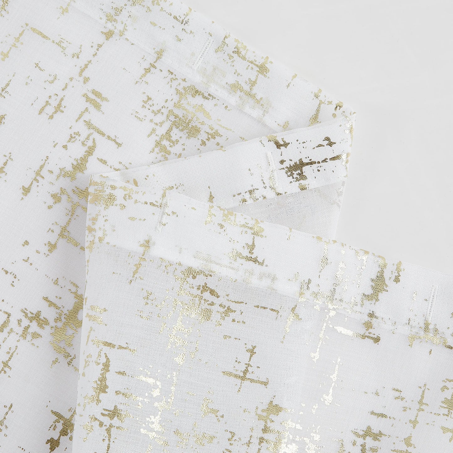 72" White And Gold Abstract Shower Curtain - Homeroots - Flyclothing LLC