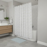 72" White And Gold Floral Shower Curtain - Homeroots - Flyclothing LLC