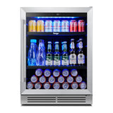 32" X 24" Silver Stainless Steel Single Compartment Can Beverage Refrigerator - Homeroots - Flyclothing LLC