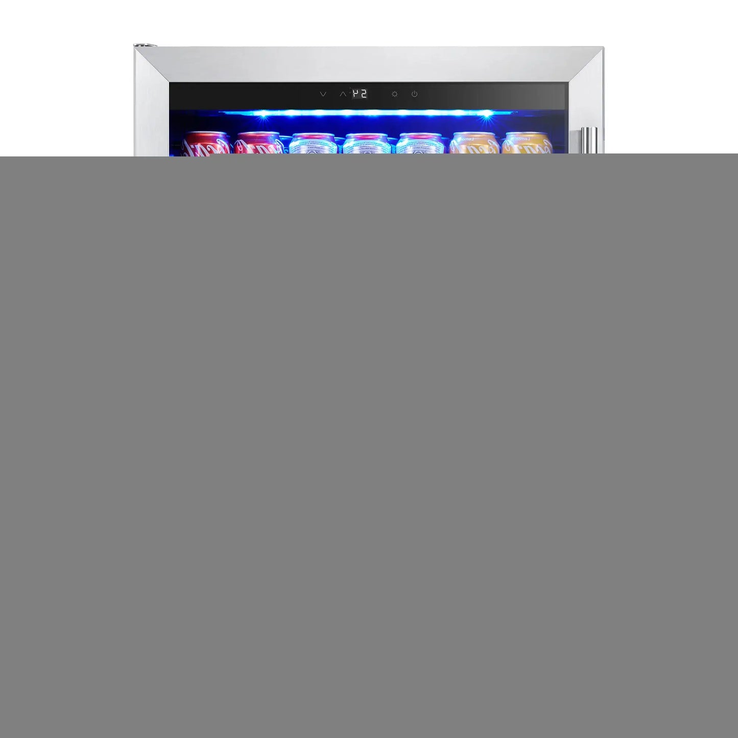 32" X 24" Silver Stainless Steel Single Compartment Can Beverage Refrigerator - Homeroots - Flyclothing LLC