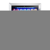 32" X 24" Silver Stainless Steel Single Compartment Can Beverage Refrigerator - Homeroots - Flyclothing LLC