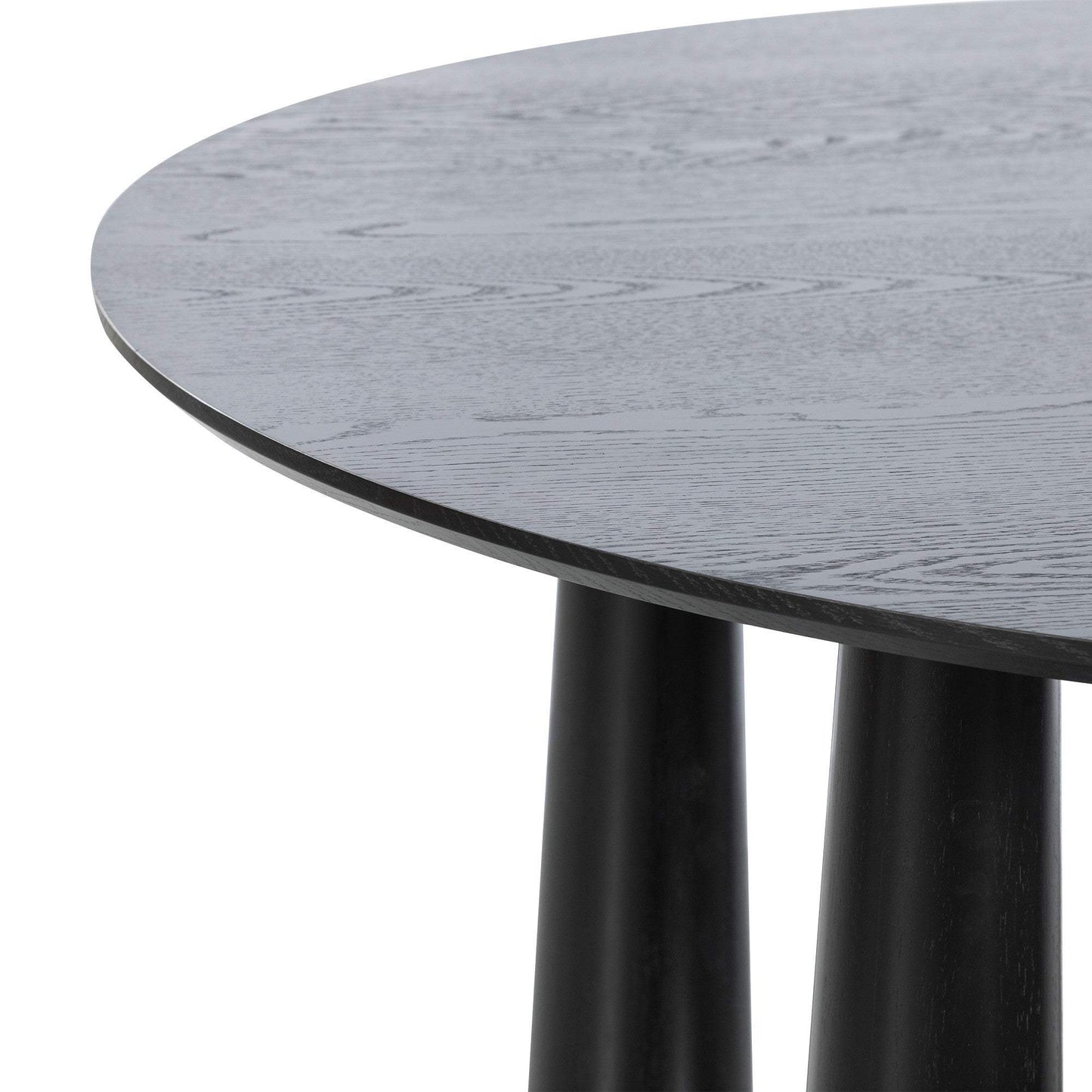 59" Black Solid Wood Round Top Dining Table - HomeRoots - Flyclothing LLC