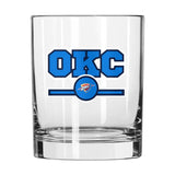Oklahoma City Thunder 14oz Letterman Rocks Glass