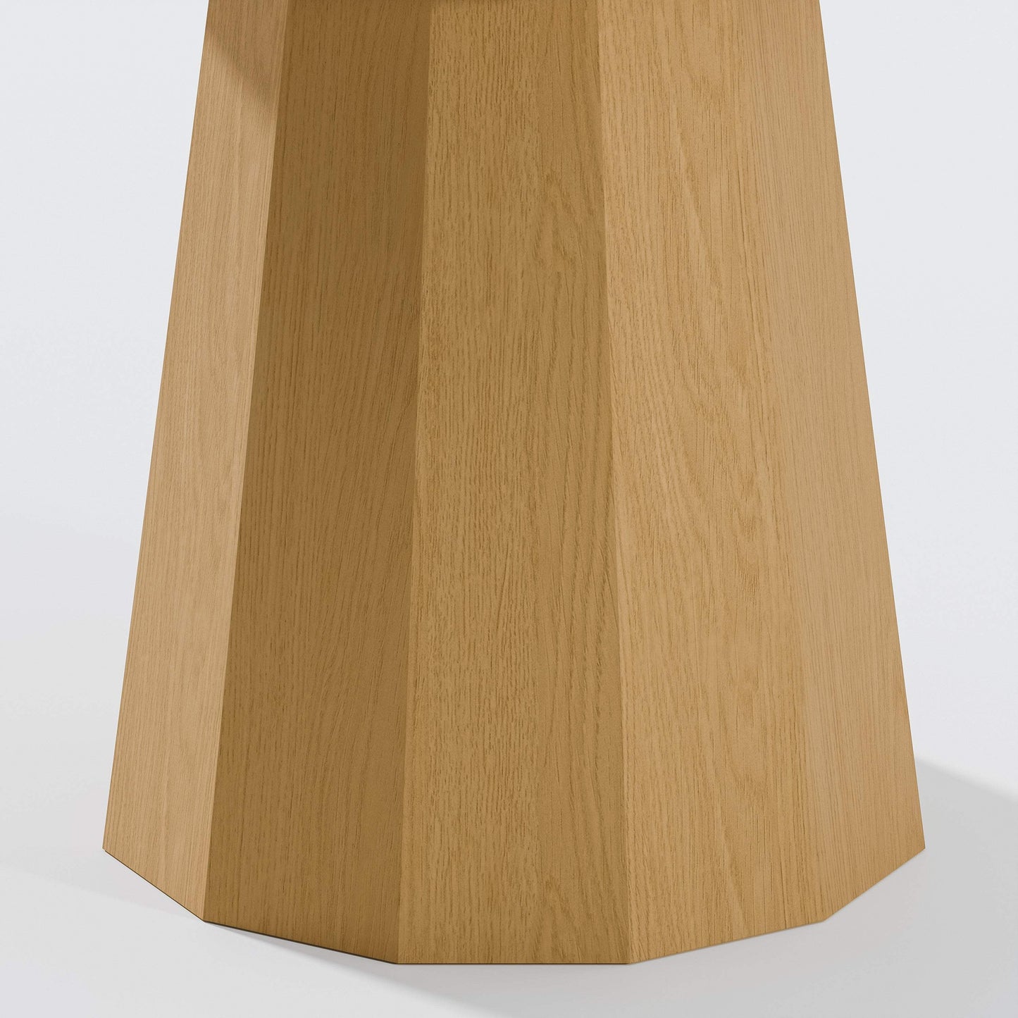46" Oak Wood Pedestal Base Straight Edge Round Top Dining Table - HomeRoots - Flyclothing LLC