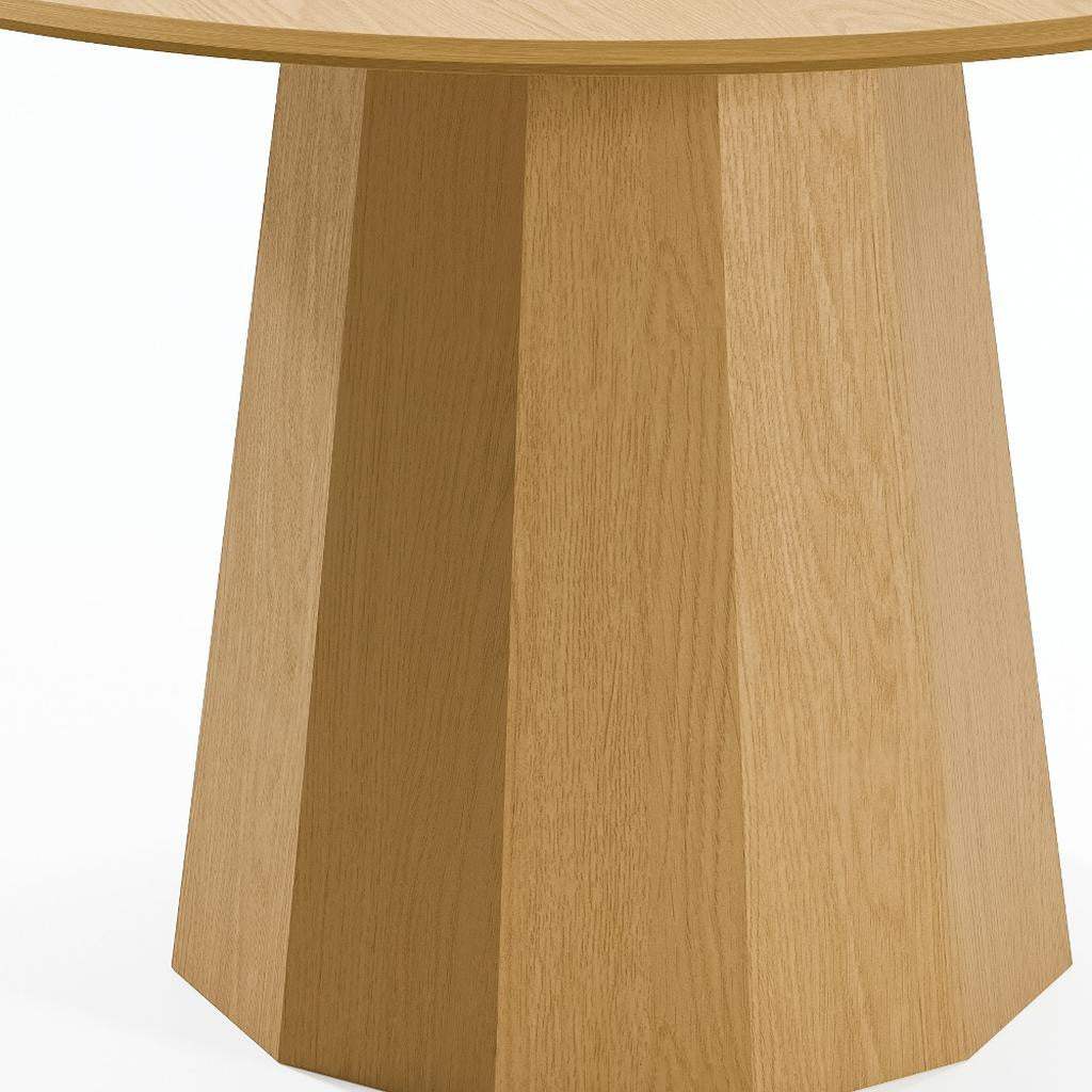 46" Oak Wood Pedestal Base Round Top Dining Table - HomeRoots - Flyclothing LLC