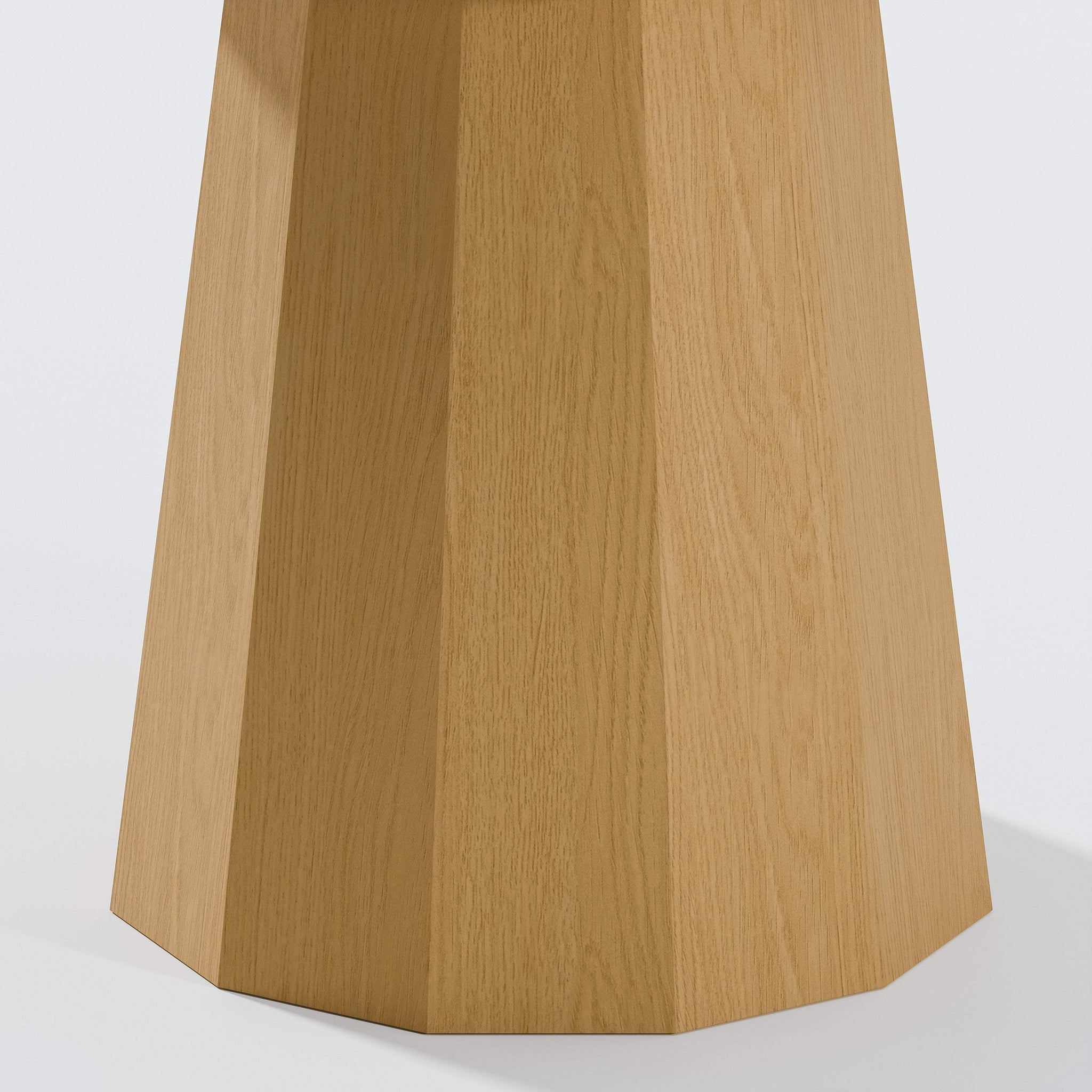 46" Oak Wood Pedestal Base Round Top Dining Table - HomeRoots - Flyclothing LLC