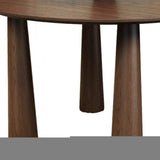 59" Walnut Wood Round Top Dining Table - HomeRoots - Flyclothing LLC