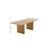 79" Natural Solid Wood Double Pedestal Base Square Dining Table - HomeRoots - Flyclothing LLC