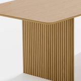 79" Natural Solid Wood Double Pedestal Base Square Dining Table - HomeRoots - Flyclothing LLC
