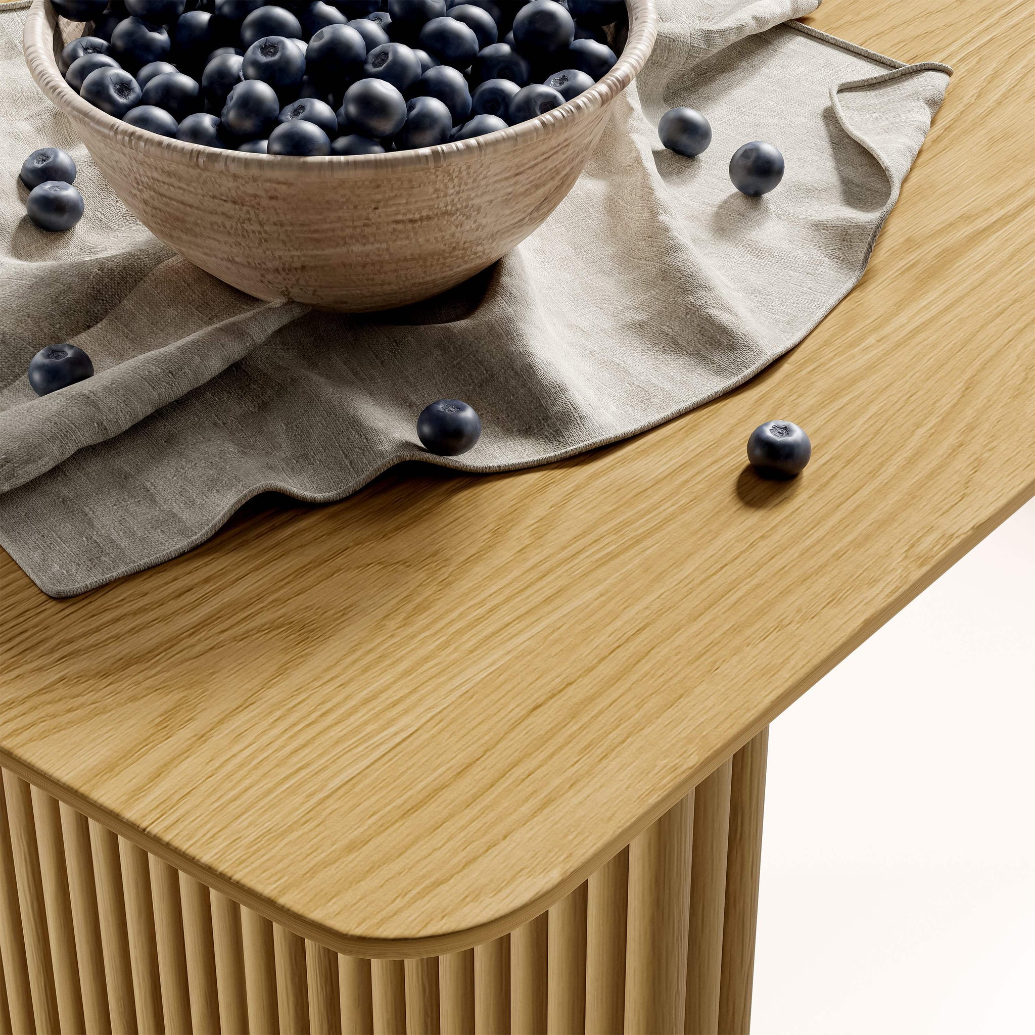 79" Natural Solid Wood Double Pedestal Base Square Dining Table - HomeRoots - Flyclothing LLC