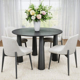 67" Black Solid Wood Oval Dining Table - HomeRoots - Flyclothing LLC