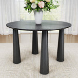 67" Black Solid Wood Oval Dining Table - HomeRoots - Flyclothing LLC