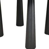 67" Black Solid Wood Oval Dining Table - HomeRoots - Flyclothing LLC