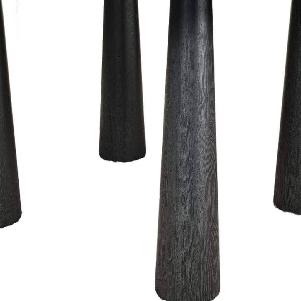 67" Black Solid Wood Oval Dining Table - HomeRoots - Flyclothing LLC