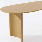 67" Natural Solid Wood Double Pedestal Base Oval Dining Table - HomeRoots - Flyclothing LLC