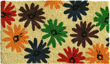 24" X 36" Brown Green And Red Multi Floral Outdoor Coir Door Mat - Homeroots - Flyclothing LLC