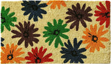 24" X 36" Brown Green And Red Multi Floral Outdoor Coir Door Mat - Homeroots - Flyclothing LLC
